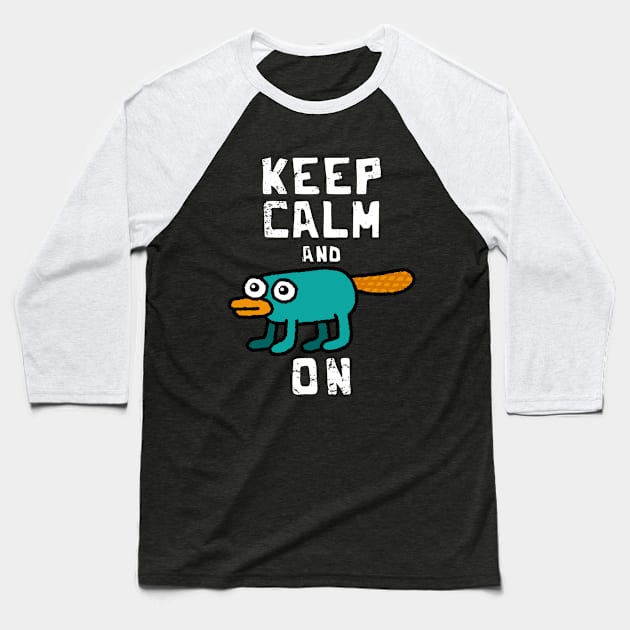 Keep Calm and Perry on - Perry the Platipus Baseball T-Shirt by Teen Chic